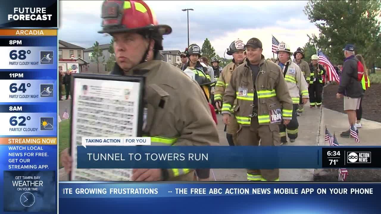 Firefighters run 5K in full gear to honor fallen 9/11 heroes