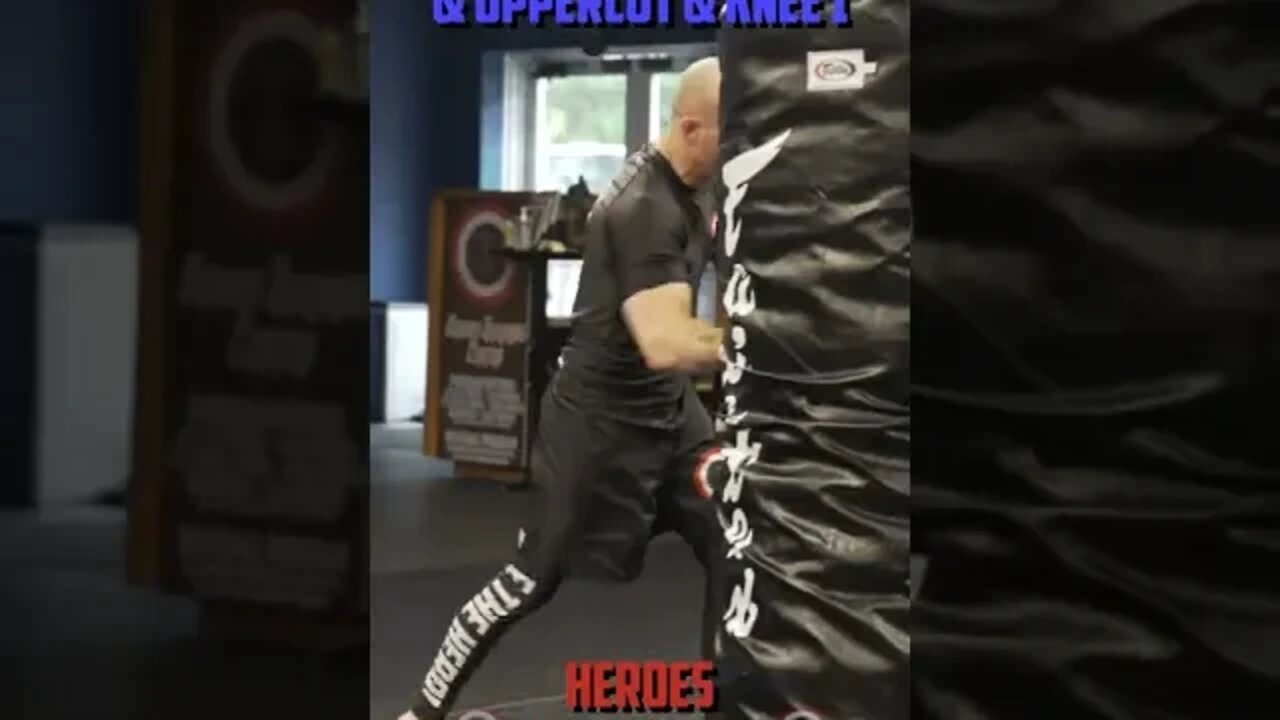 Heroes Training Center | Kickboxing & MMA "How To Double Up" Hook & Hook & Uppercut & Knee 1#Shorts