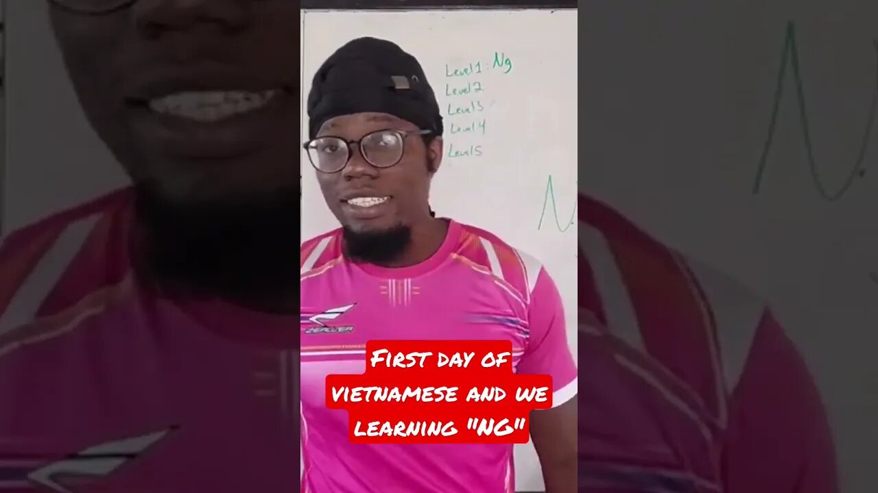 First day of vietnamese and we learning "NG"