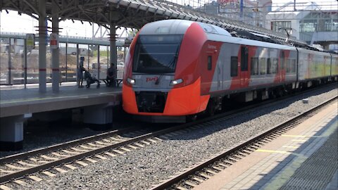 Siemens train on the Moscow circle railway