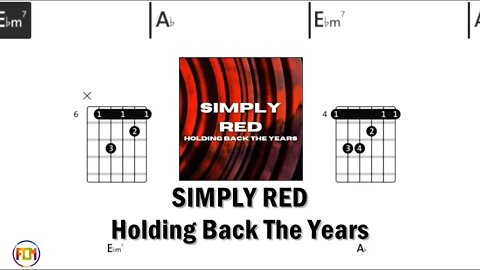 SIMPLY RED Holding Back The Years - Guitar Chords & Lyrics HD