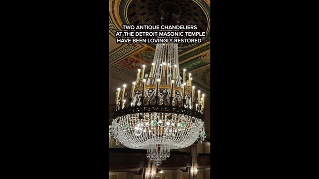 A labor of love: Man spends more than 1,300 hours restoring antique Detroit Masonic Temple chandeliers