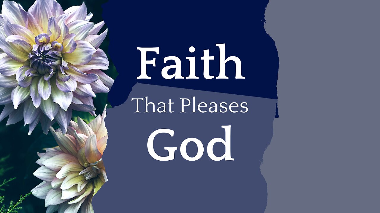 "The Faith That Pleases God" Question: Is Your Faith Pleasing to God?