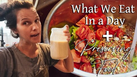 What We Eat In A Day + Preserving Food ~ Survival Kitchen Prepping ~ prepper Instant Pot Meals