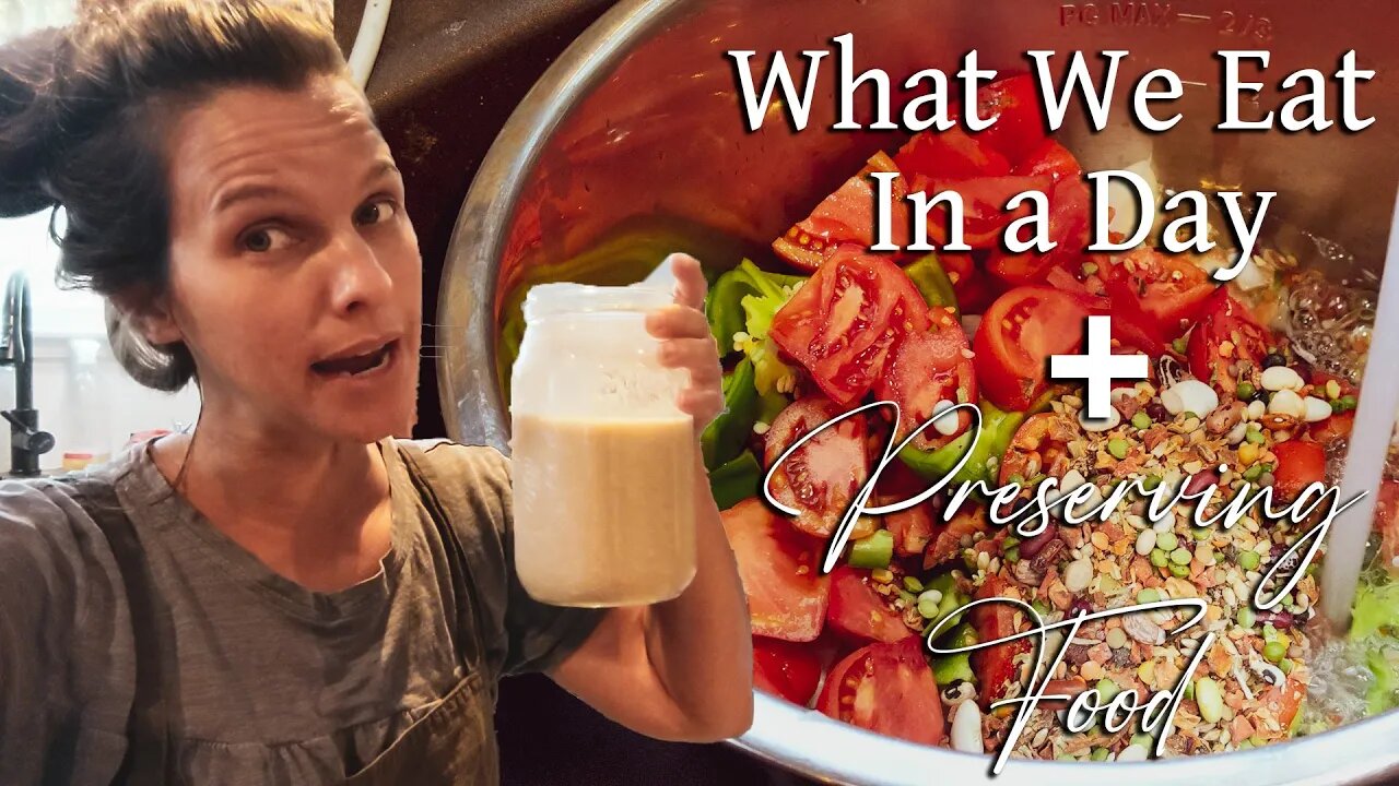 What We Eat In A Day + Preserving Food ~ Survival Kitchen Prepping ~ prepper Instant Pot Meals