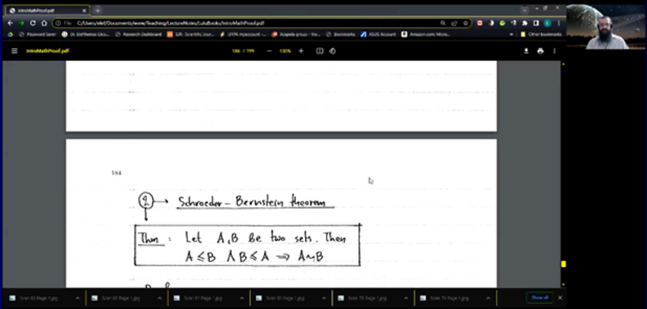 Proof of the Schroeder-Bernstein theorem