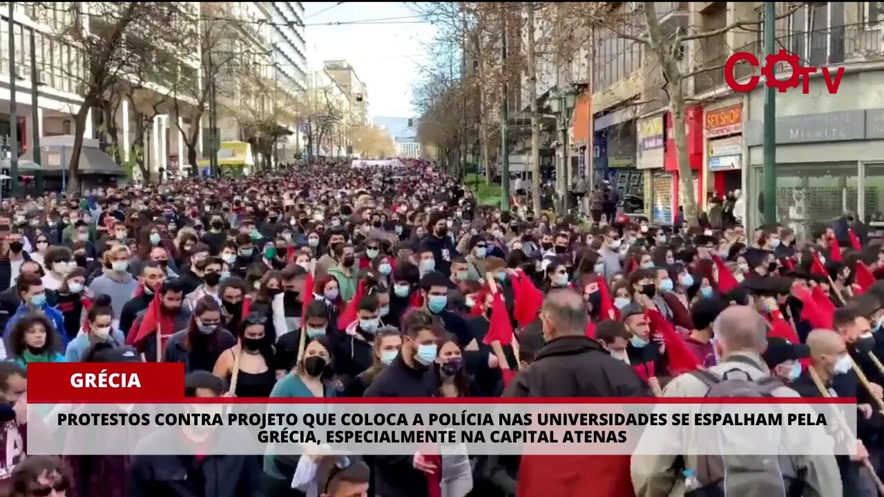 Protestos na Grécia contra a polícia nas universidades