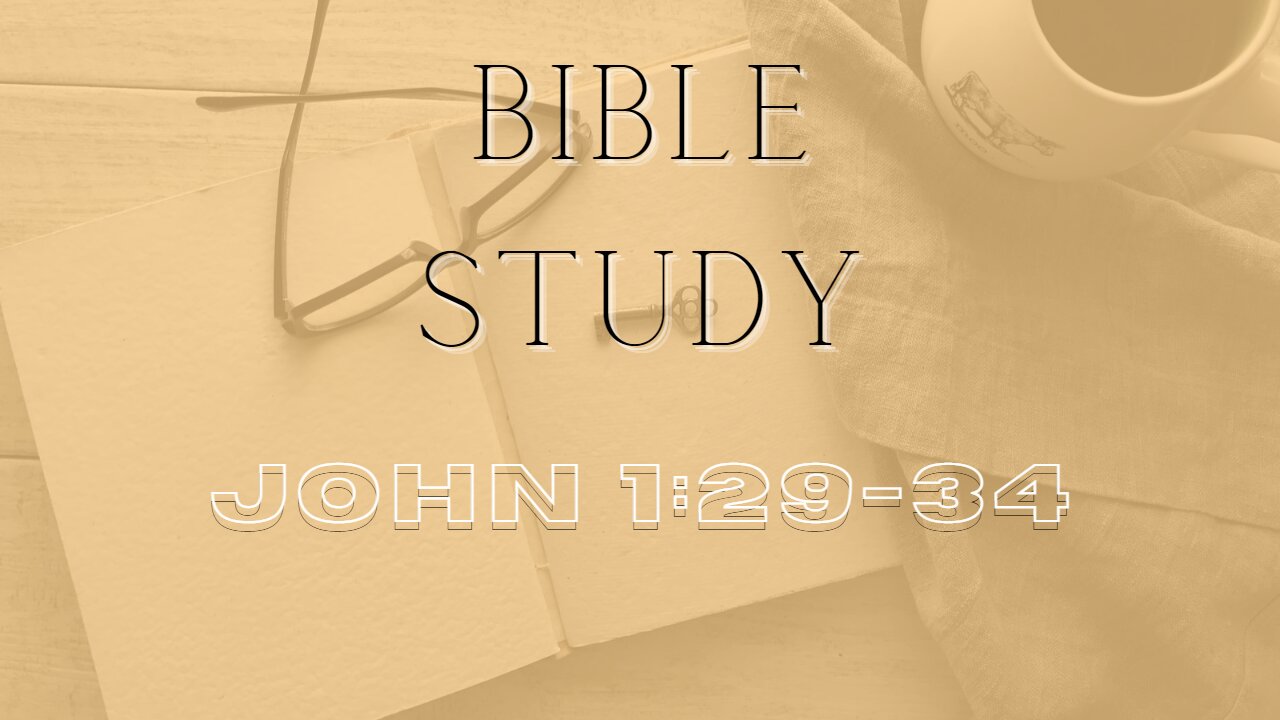 Bible Study - Gospel of John - John 1: 29-34