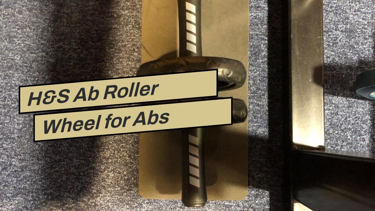 H&S Ab Roller Wheel for Abs Workout - Abdominal Core Exercise Equipment with Extra Thick Knee P...