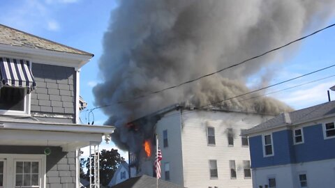 Rear View Fire Henry Street Fitchburg ma 10-10-15