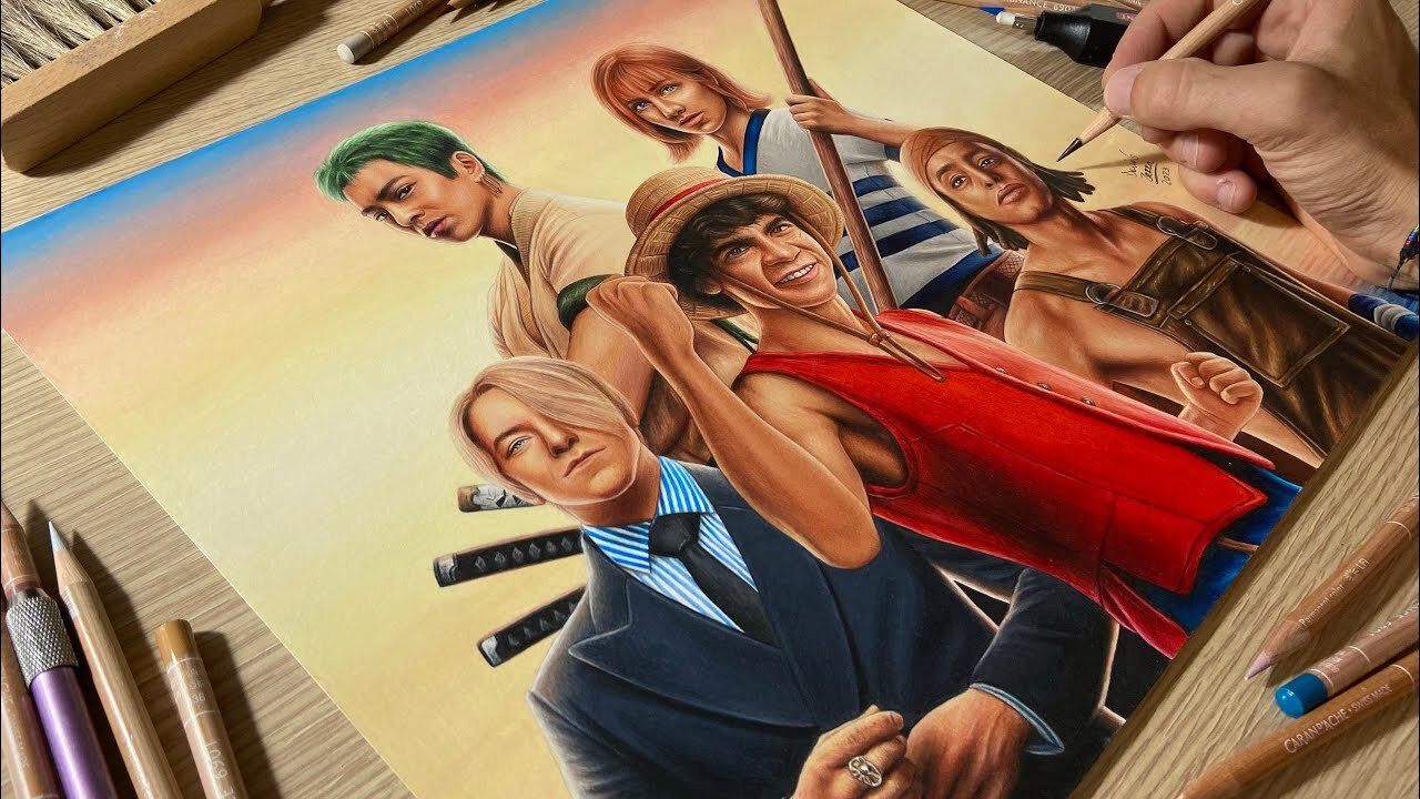 One Piece Netflix Drawing • Time Lapse