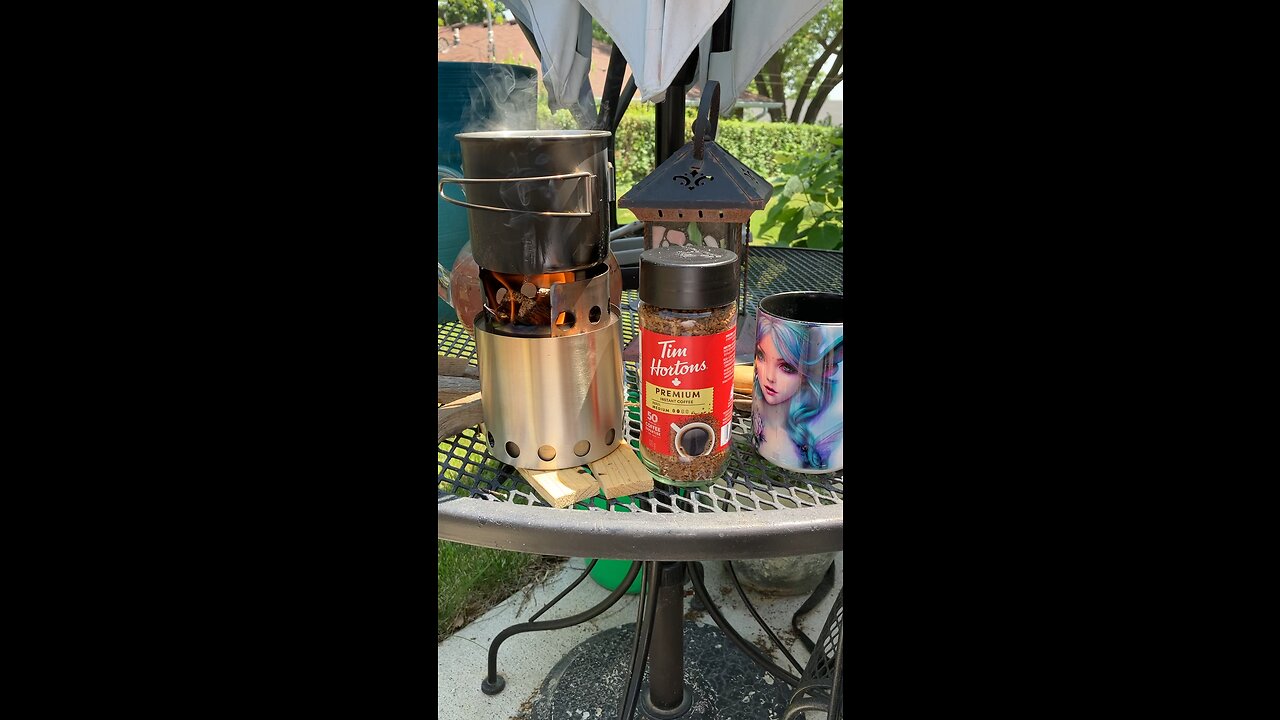 making coffee