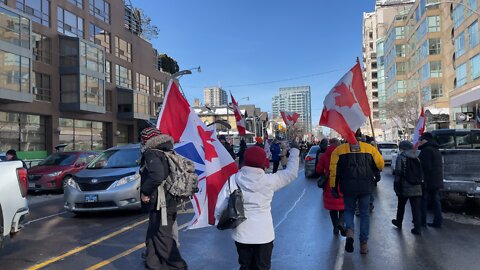 Canadian flags everywhere