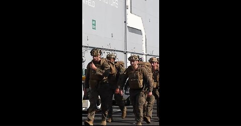 26th MEU Marines Ruck March aboard USS Bataan