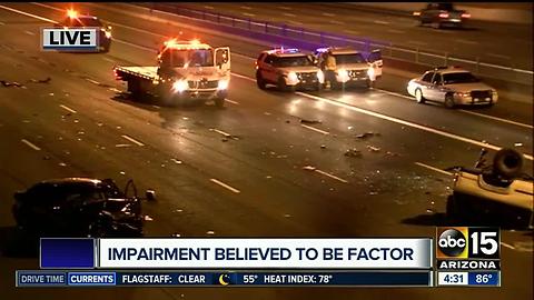 Rollover crash shuts down EB US-60 in Mesa