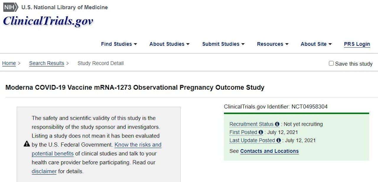 Urgent News - Moderna Covid Jab Trial on Pregnant WOMEN To Begin July 22 2021