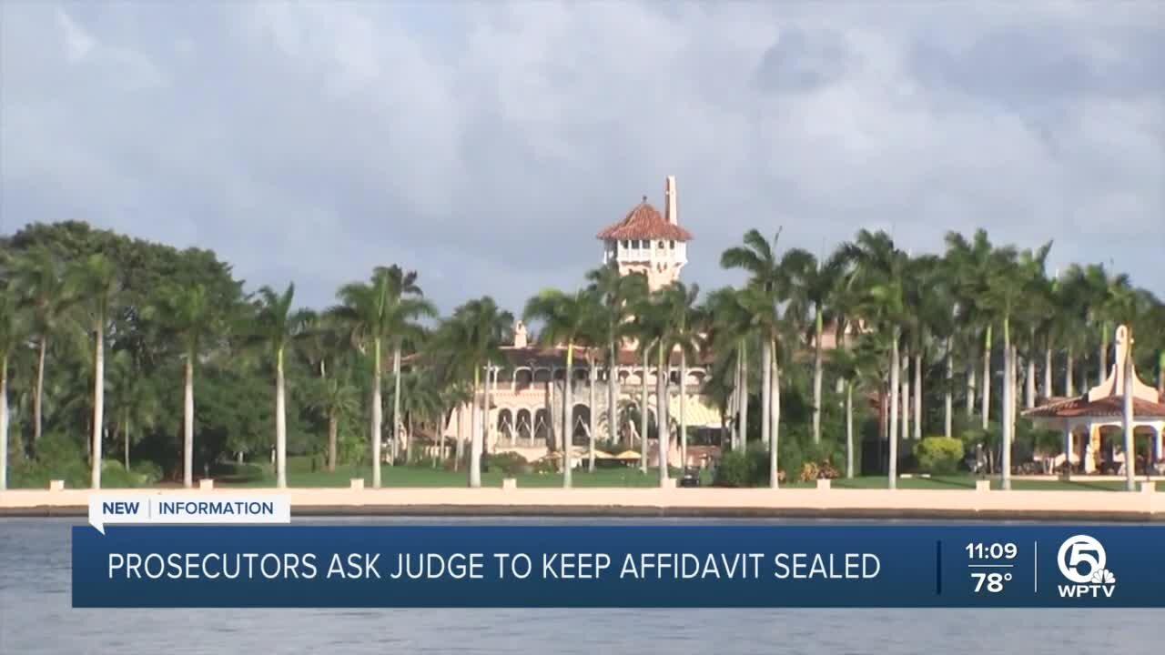 Prosecutors ask judge to keep Mar-a-Lago search affidavit sealed