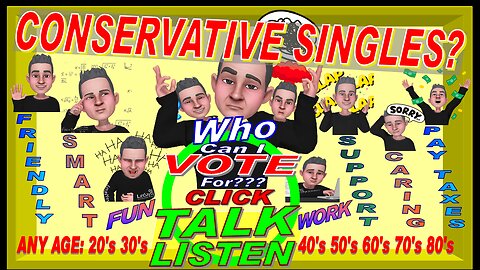 FUN Pre-Roll Video for Conservative Singles Live Stream Singles (All Ages) & Those Who Love Singles 