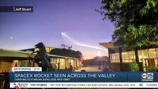 SpaceX rocket seen across the Valley