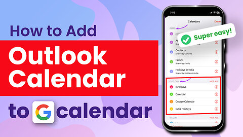 How to add outlook calendar to google calendar android