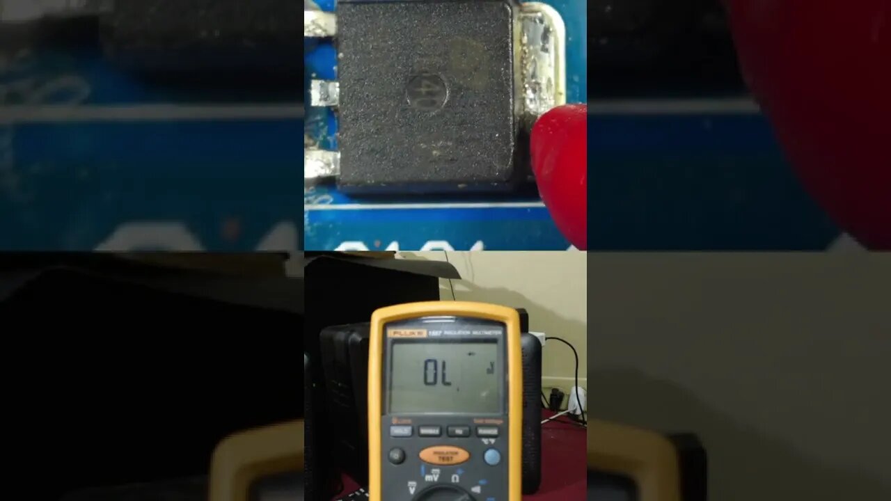 How to test N channel MOSFET (APM4018N) on a board in diode mode | Fluke 1587 | Quinn Trim #Shorts