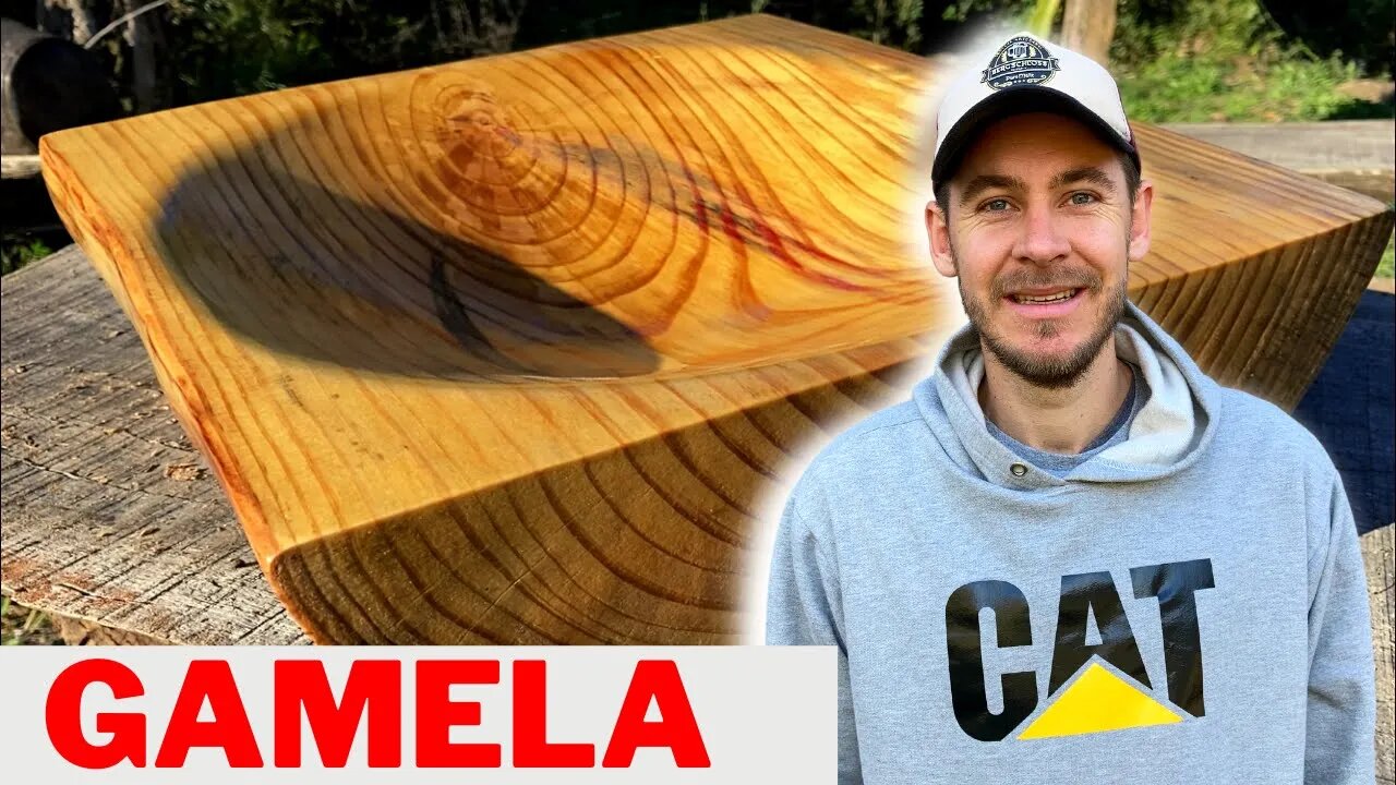 Uma Gamela Artesanal Incrível! |Feita com Resto de Madeira