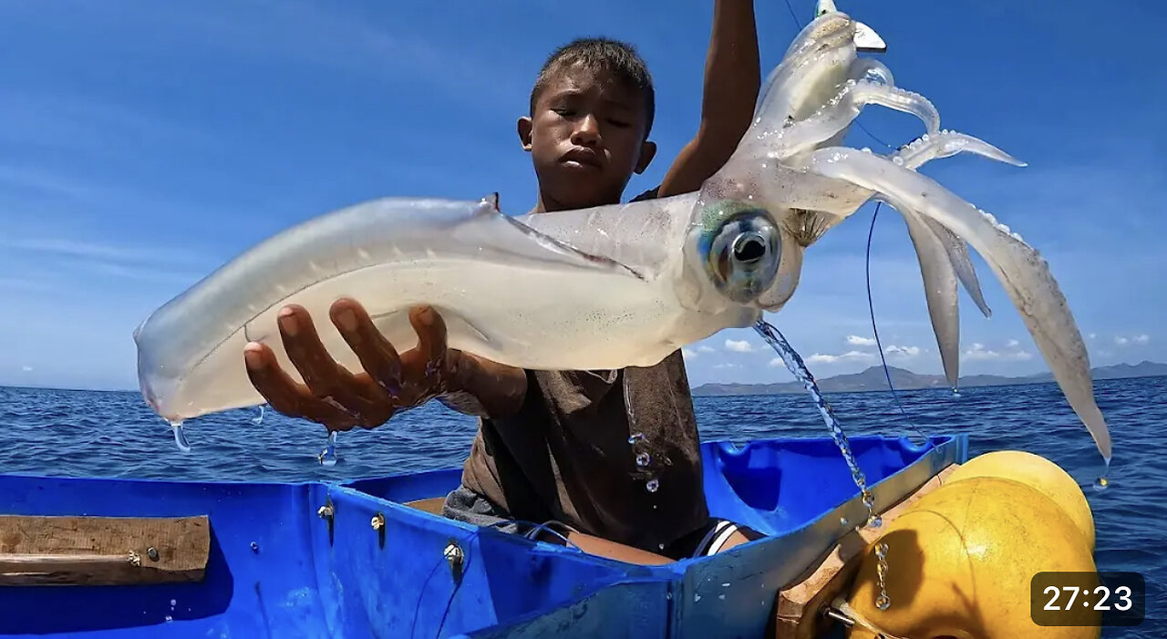 Fishing on self made boat