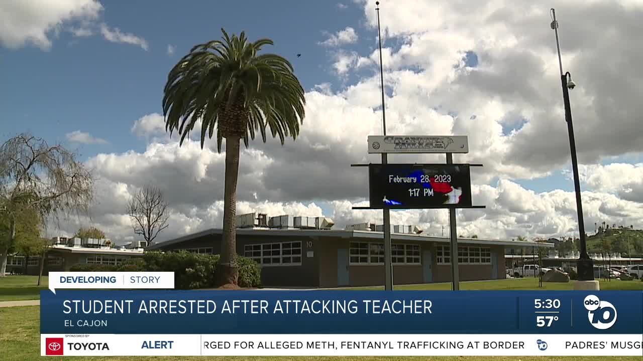 Student at Granite Hills HS arrested after attacking teacher