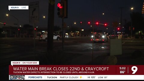 Tucson Water works to repair water main break