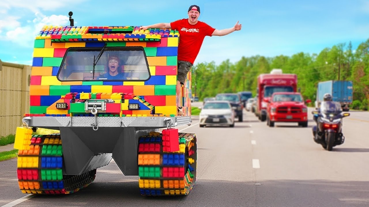 I built and drive Lego truck