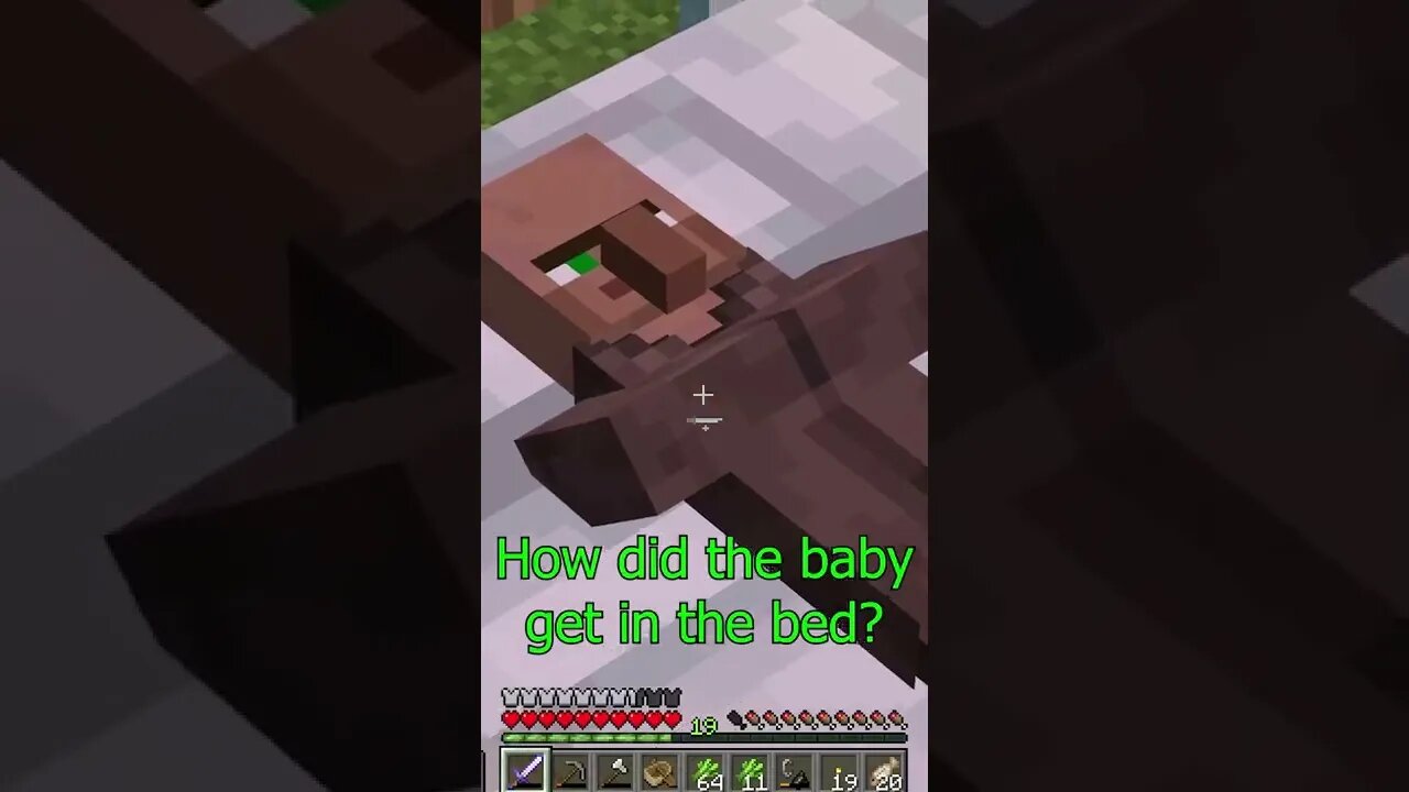 "How did the baby get in the bed?" | WeSuckAtMinecraft #shorts