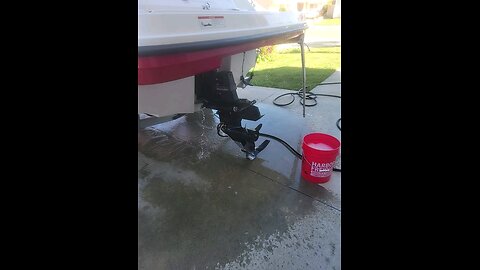 washing out the saltwater after a day on the ocean