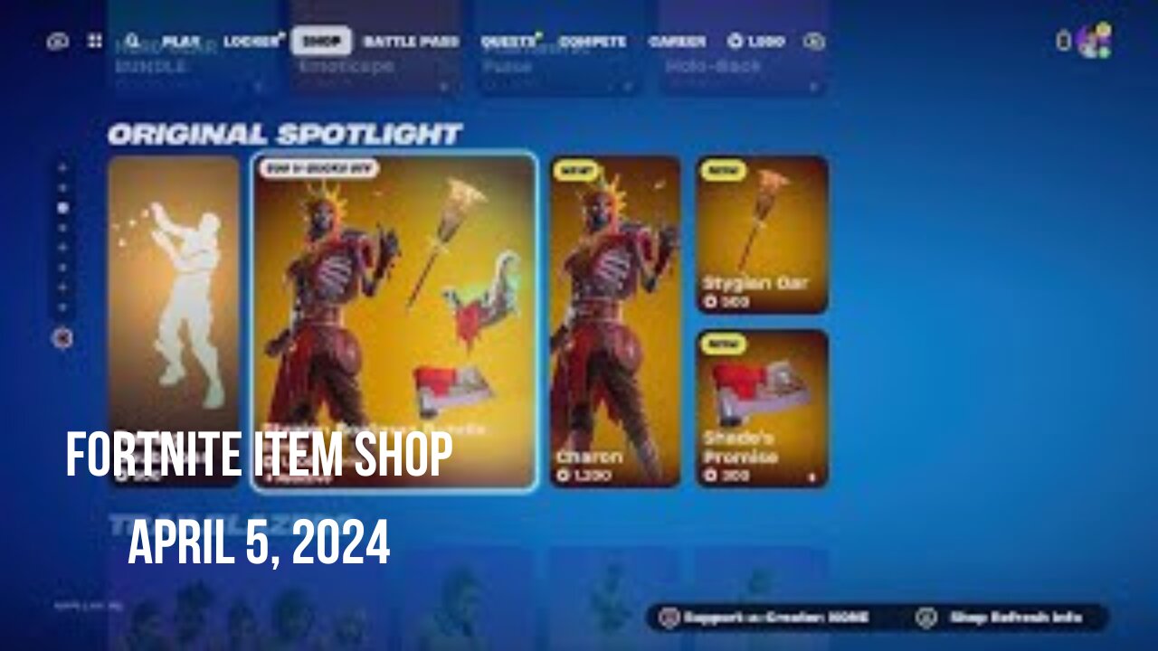 Fortnite Item Shop|April 5, 2024(*New* Stygian Boatman Bundle)