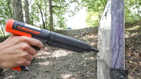 Can a Nail Gun DEFEAT Bulletproof Glass?!