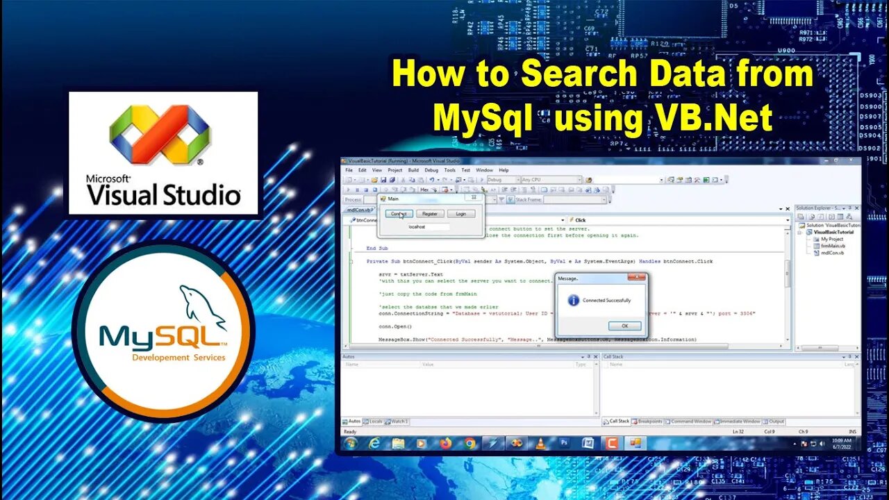 How to Search Data from MySql using VB.Net