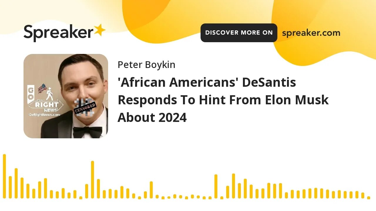 'African Americans' DeSantis Responds To Hint From Elon Musk About 2024