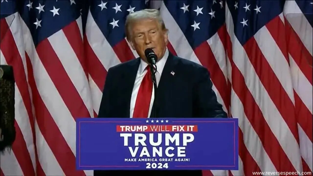 Reverse Speech analysis of Donald Trump's victory speech