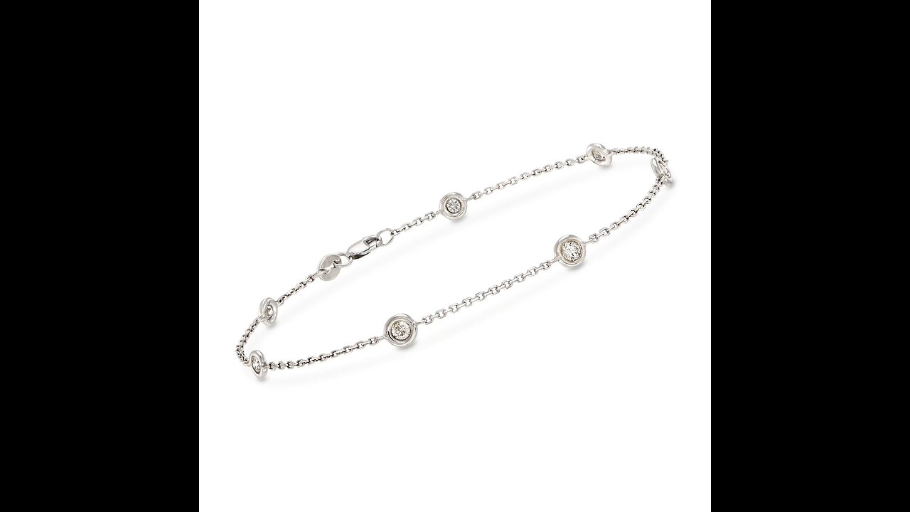 Ross-Simons 10.00 ct. t.w. CZ Tennis Bracelet in Sterling Silver