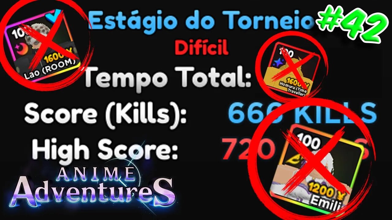 TORNEIO 42 NO ANIME ADVENTURES... MAS SEM USAR LAW, EMILIA E HOMURO