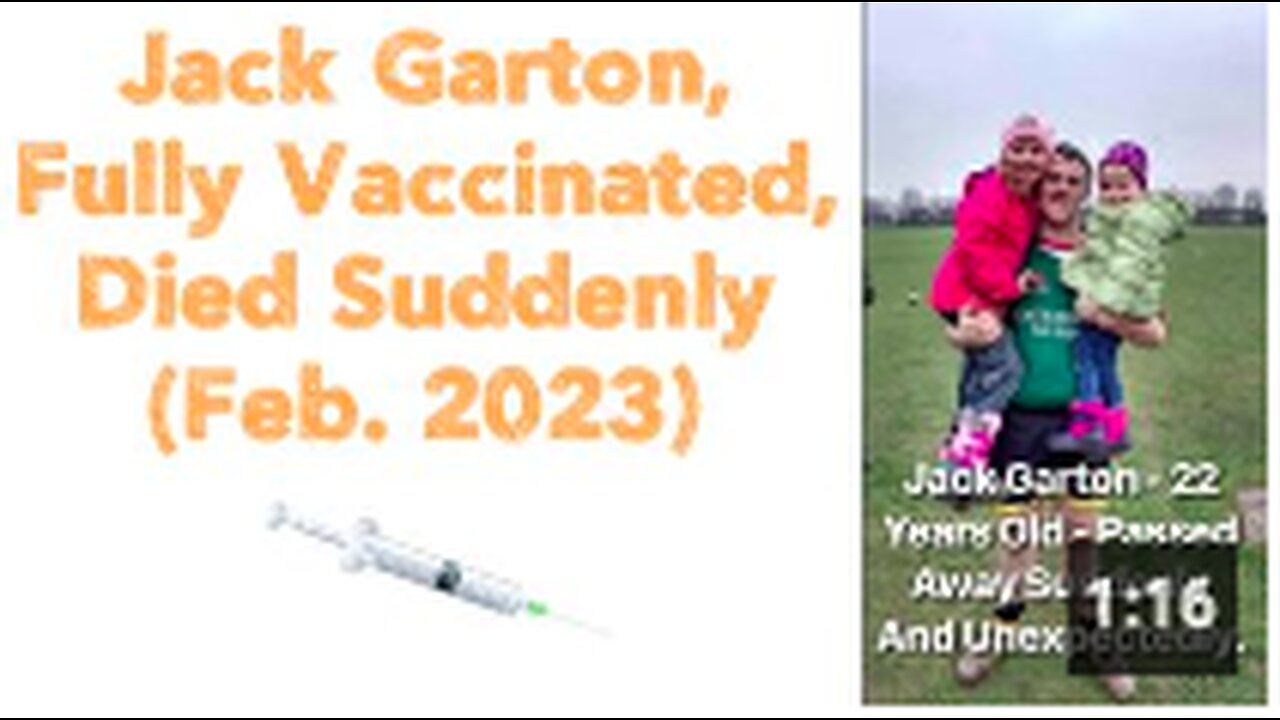 Jack Garton, Fully Vaccinated, Died Suddenly (Feb. 2023) 💉🪦