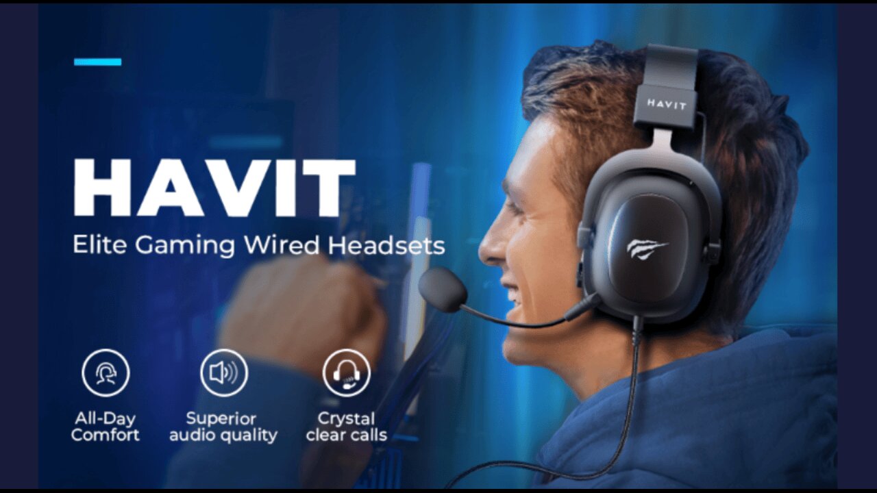 havit H2002d Gaming Headsets for PS4,PC, 50MM Drivers Surround Sound PS5 Headset