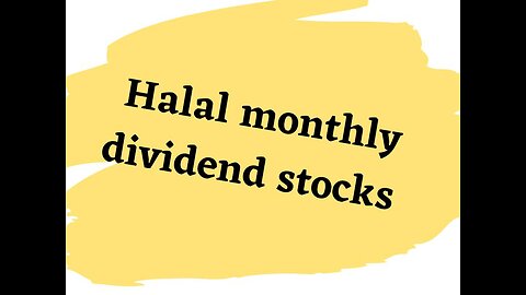 Halal monthly dividend stocks