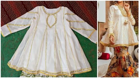 Fancy pannel kurti for ghrara cutting and stitching.