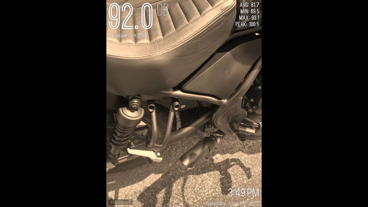 Honda Rebel 300 Exhaust Decibel Test #hondaRebel300