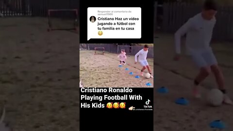 Cristiano Ronaldo Playing Football With His Kids 🥰🥰🥰#shorts - @.Cristianocr7ronaldo on TikTok