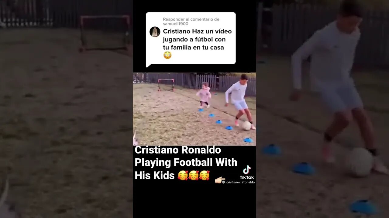 Cristiano Ronaldo Playing Football With His Kids 🥰🥰🥰#shorts - @.Cristianocr7ronaldo on TikTok