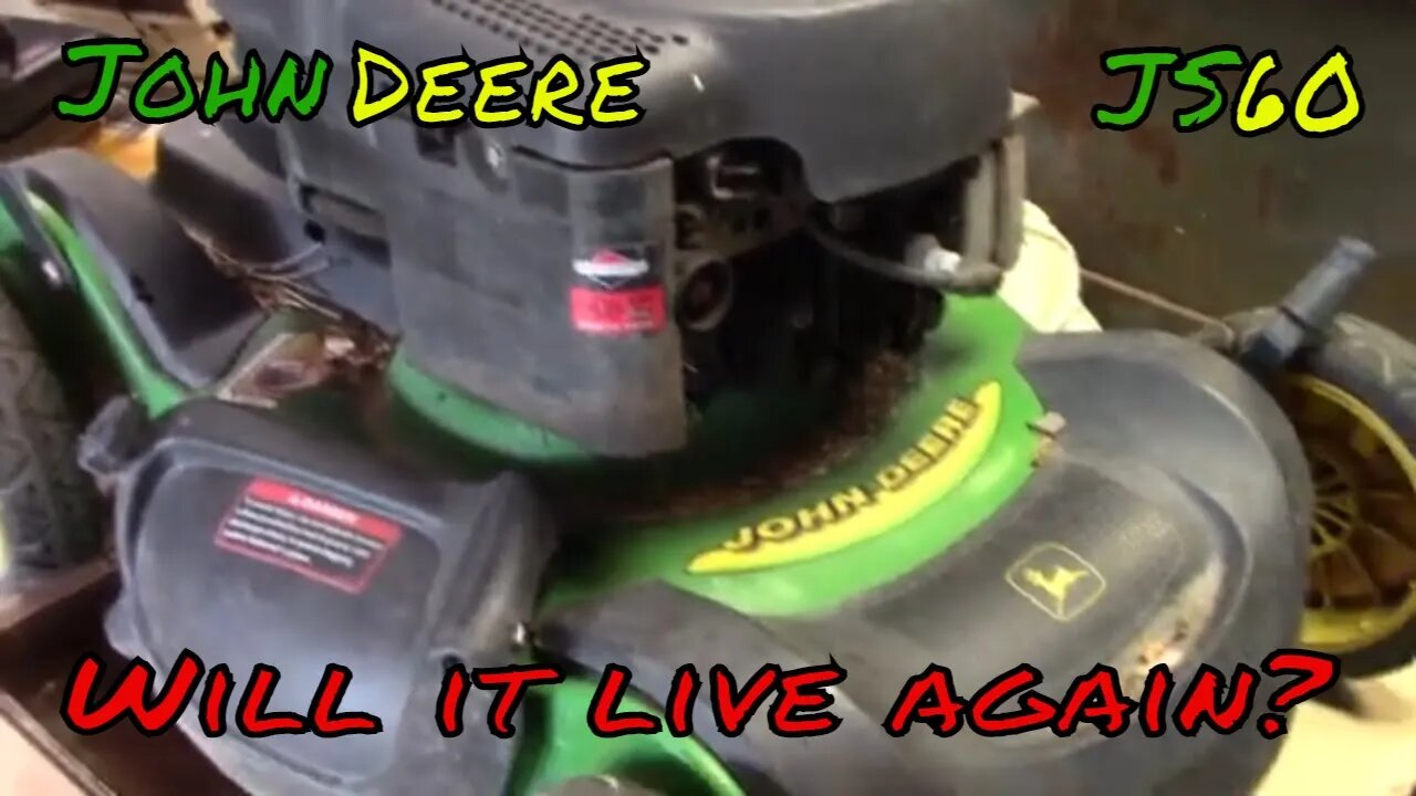 JOHN DEERE JS60 Push mower sat outside over winter. How to Clean Carburetor and get it running. Pt1