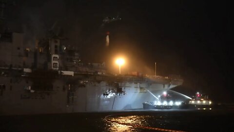 USS BonHomme Richard (LHD 6) Firefighting Efforts, July 15th, 2020