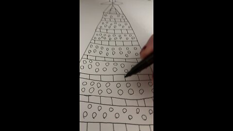 Working on a Christmas tree