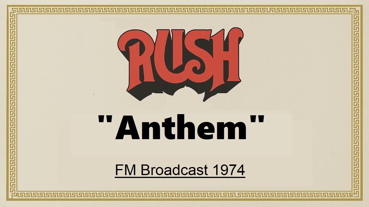 Rush - Anthem (Live in New York 1974)